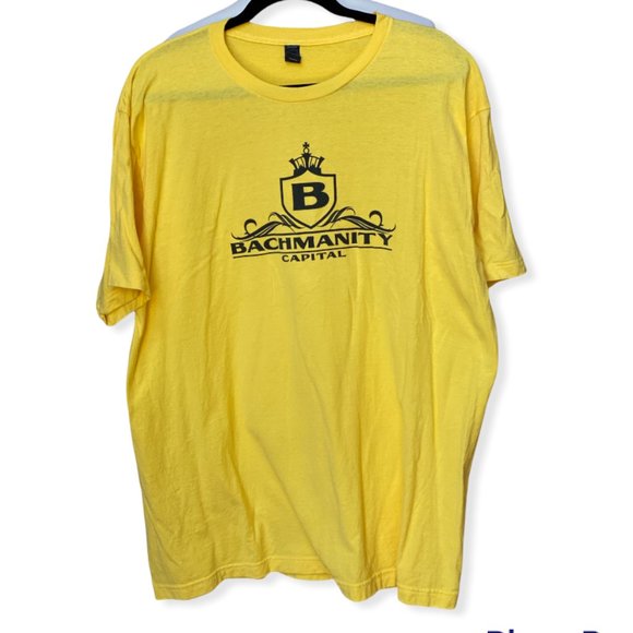 Silicon Valley Bachmanity Capital Yellow & Black Graphic T-Shirt HBO - Picture 1 of 13